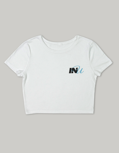 INU Cropped White Tee