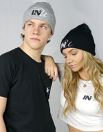 Load image into Gallery viewer, INU Logo Heather Grey Beanie
